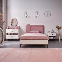 سرير توين ذكي بلوح رأسي منجد من ريفيرا- 120x200 سم