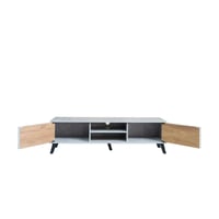 طاولة تلفزيون مستطيلة لونارا خشب ماليزي درجين ورفي...