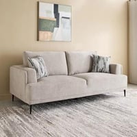 كنبة قماش 3 مقاعد مع وسادتين من فرنزي لون بيج