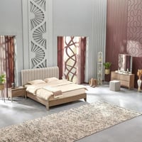 طقم غرفة نوم كينج 6 قطع من جينوفا - 180x200 سم