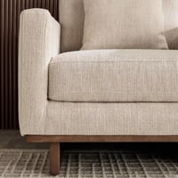 كنبة روما مقعد واحد مع ووسادة قماش مخملي لون كريمي...