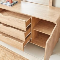 طاولة تزيين كبيرة بباب واحد و3 أدراج خشب من نورديك...