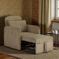 كنبة سرير داريا مفردة ب 4 وضعيات قماش ناعم بلون بن...