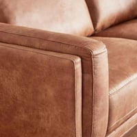 كنبة قماش بمقعدين بتصميم فاخر لون بني فاتح من بيتش...