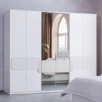 دولاب ملابس ألفا 6 أبواب بدرجين خشب و مرايا مقاس 2...