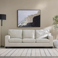 كنبة إيليت قماش 3 مقاعد مع منفذ يو إس بي لون كريمي...