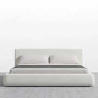 سرير ستار منجد بالكامل مخمل لون اوف وايت