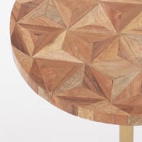 طاولة خدمة أوريانا خشب بتصميم دائري لون خشبي مقاس...