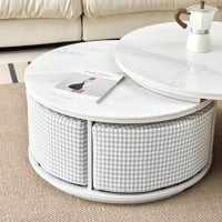 طاولة قهوة سيلفوريا قابلة للتمديد من الحجر المتكلس...