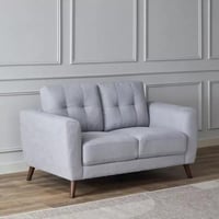 كنبة مقعدين كتان لون رمادي من دوفر