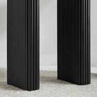 كونسول فابيو بسطح من الرخام وقاعدة من الخشب باللون...