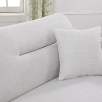 كنبة أفيلينا 3 مقاعد مع 2 وسادة قماش لون ابيض بارج...