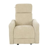 كرسي استرخاء كهربائي دوناتيللا قماش بيج قابل للطي...