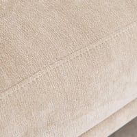 كنبة بيليسا مقعد واحد قماش شانيل ناعم لون بيج بارج...