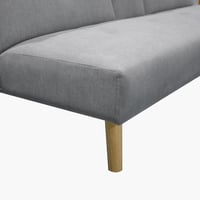 كنبة سرير قماش ثلاث مقاعد لون رمادي غامق من هوبز إ...