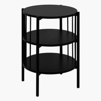 طاولة جانبية طبقتين مع رف من ألواح ليفية متوسطة ال...