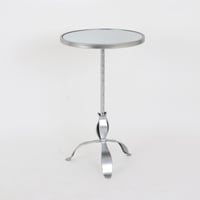 طاولة خدمة سيلڤيانا بسطح دائري زجاج و قاعدة معدن ف...