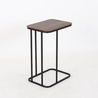 طاولة خدمة نوفا بسطح خشبي لون بني و قواعد معدن مقا...