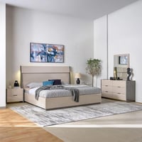 طقم غرفة نوم سوبر كينج عالي اللمعان 5 قطع من كارتر...