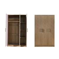 دولاب ملابس كلاريسا خشب لون بني 3 باب بتصميم عصري...