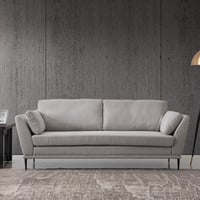 طقم كنب دِلفيورا قطعتين قماش لون رمادي فاتح بارجل...