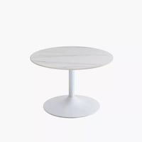 طاولة قهوة رافليناي مستديرة سطح من الحجر الملبد و...