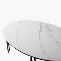 طاولة قهوة ألفيورا سطح من الحجر الملبد هيكل معدني...