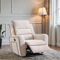 كرسي استرخاء لافينيا هزاز ودوار قابل للطي - بيج