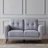 كنبة مقعدين كتان لون رمادي من دوفر