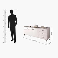 وحدة تخزين كبيرة مارويل 3 أبواب و3 أدراج وسطح من ا...