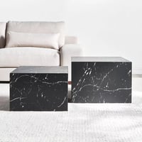 طقم طاولات قهوة مودينا قطعتين من الخشب الهندسي وتش...