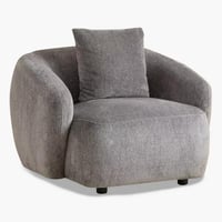 كنبة مفردة سيلفونا بمساند ذراعين و وسادة قماش لون...