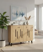 خزانة احذية كاميلا خشب بيج متعدد الأغراض 3 باب 4 ر...