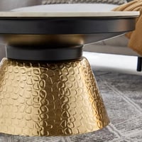 طاولة قهوة سيلڤيورا بسطح من الرخام الأصلي ابيض و ق...