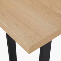 طاولة كونسول رافيونا سطح خشبي بارجل معدن اسود