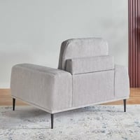 كنبة مفردة مونتارا قماش لون رمادي بارجل معدنية لون...