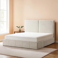 طقم غرفة نوم كينج 5 قطع منجدة من بيريل - 180x200 س...