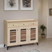 خزانة أحذية أرونا خشب 3 أبواب باللون الخشبي مقاس 1...