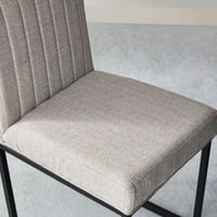 كرسي طعام لوكسمبورج من إندوس يولا قماش كتان لون رم...