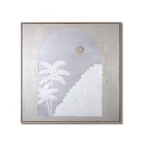 لوحة حائط يدوي نيمورا لون بيج و رمادي