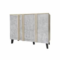 خزانة أحذية أوفي خشب 3 أبواب باللون الرمادي x خشبي...