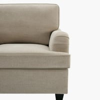 كرسي قماش بمساند ذراعين لون بيج من كاليفورنيا إن ا...