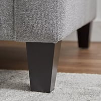 كنبة أفيرنيا 3 مقاعد مع وسادتين قماش لون رمادي بأر...