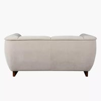 كنبة فالوري مقعدين مع وسادتين قماش لون كريمي بارجل...