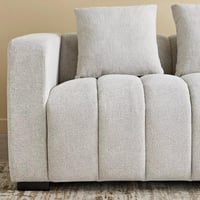 كنبة إيزولا مقعدين ووسادتين قماش بوكلية لون رمادي...