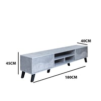 طاولة تلفزيون مستطيلة خشب ماليزي 180 سم , درجين لل...