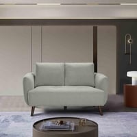 طقم كنب مورينا 3+2+1 مقاعد قماش لون رمادي فاتح بأر...