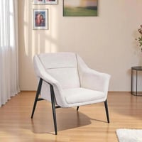 كرسي مفرد قماش بذراعين من ماركو لون بيج