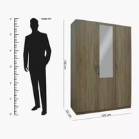 دولاب ملابس كالتورب بلس بمرايا و 3 أبواب خشب مقاس...