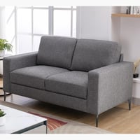 طقم كنب فيلّيسا 3+2+1 مقاعد قماش لون رمادي بأرجل م...